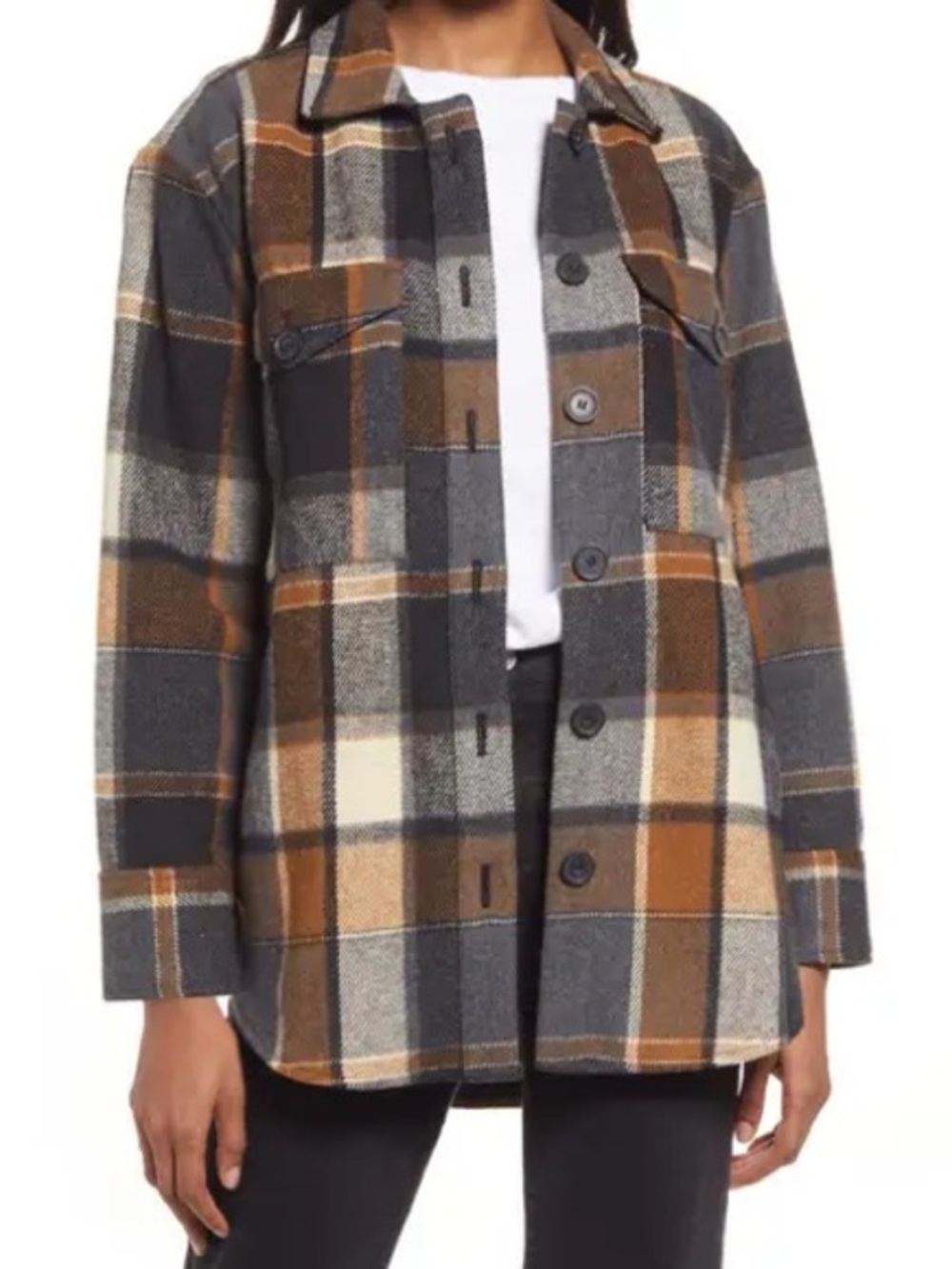 EUC Treasure & Bond Plaid Shirt Jacket Size L